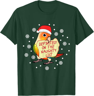 Naughty List Parrot | Green Cheek Pineapple Conure T-Shirt - T-Shirt | Forest
