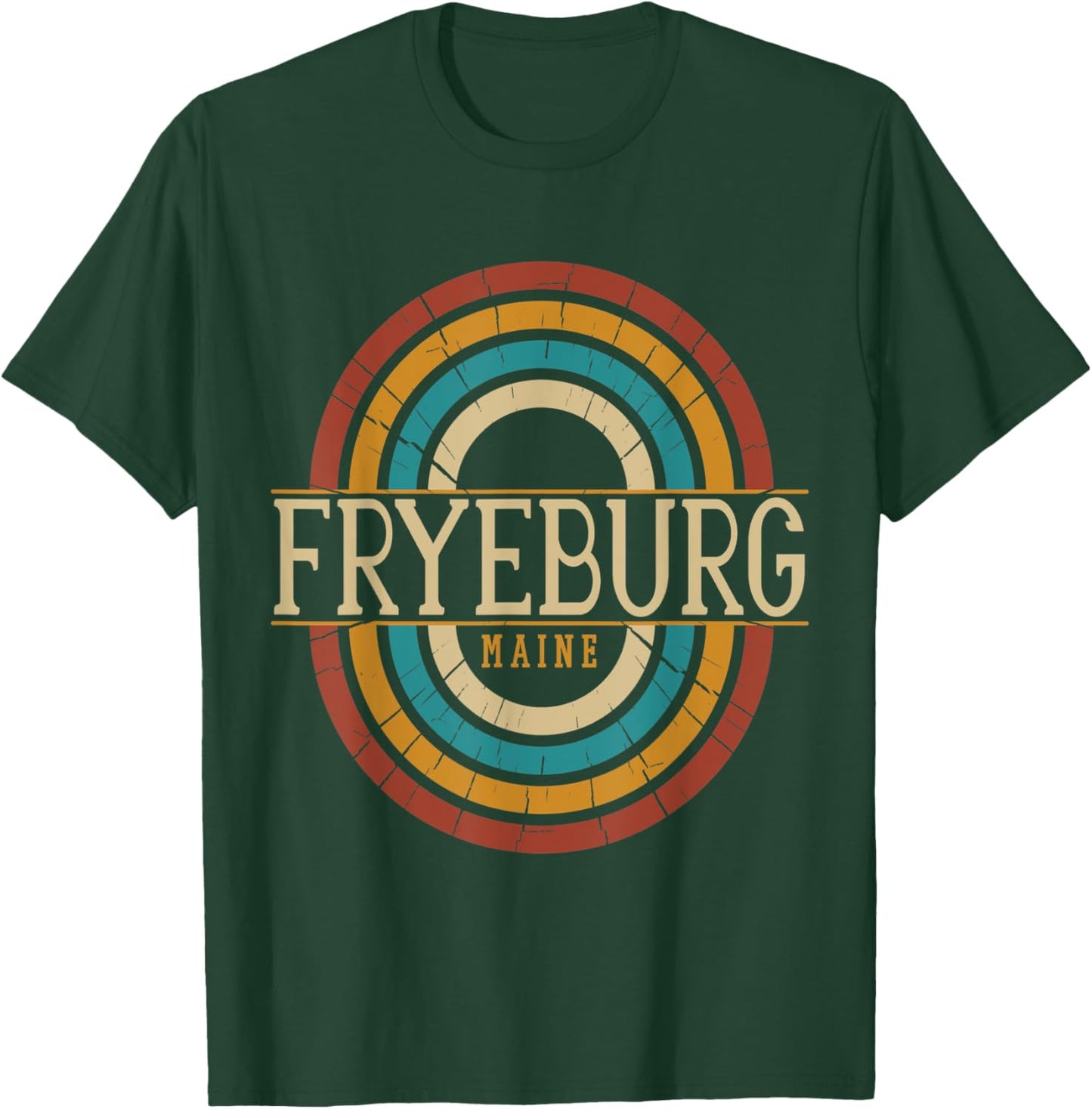 Vintage Retro Fryeburg Maine ME Women Men Souvenirs T-Shirt - T-Shirt | Forest