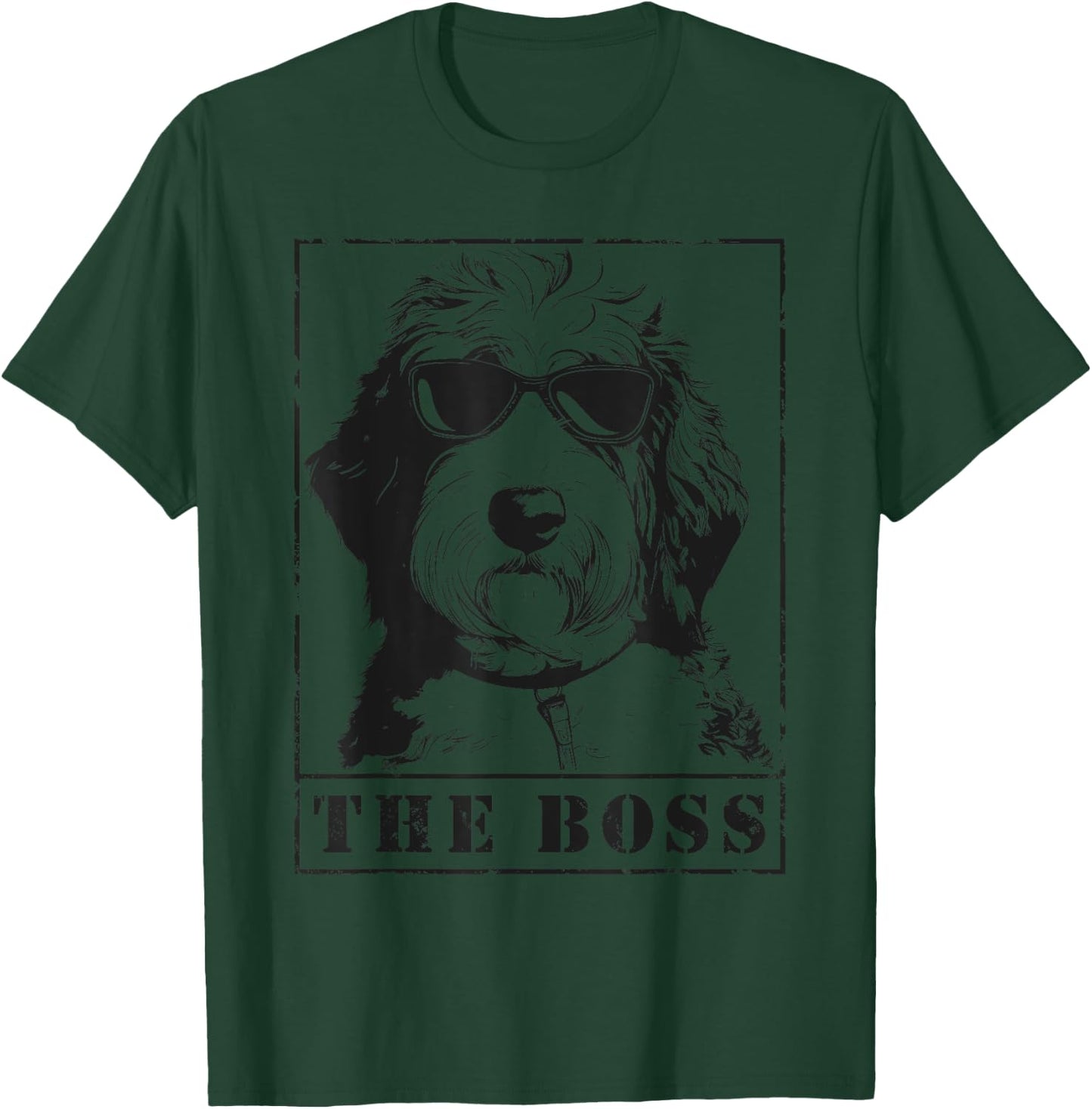 The Funny Sheepadoodle Boss Mom Dad Dog Lover T-Shirt - T-Shirt | Forest