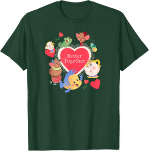 Disney Princess Valentine’s Day Love Heart Better Together T-Shirt - T-Shirt | Forest