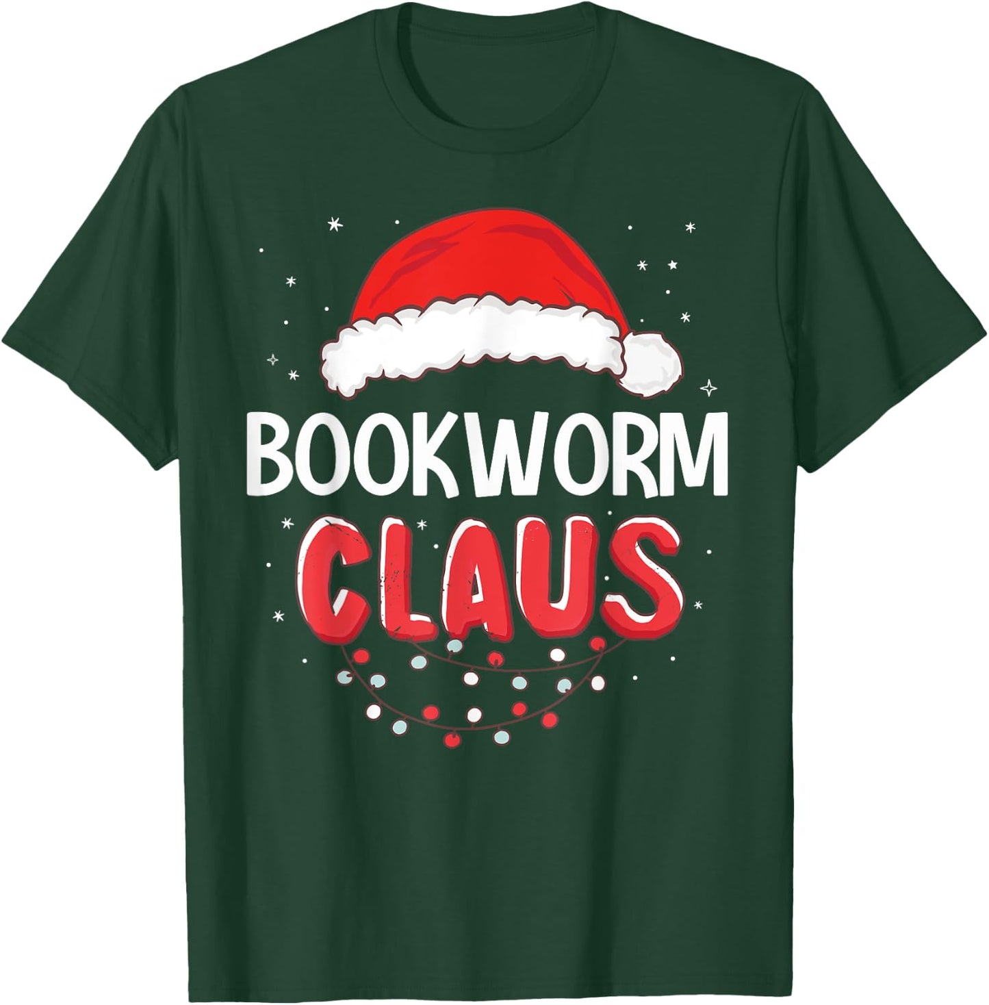 Bookworm Santa Claus Christmas Matching Costume T-Shirt - T-Shirt | Forest