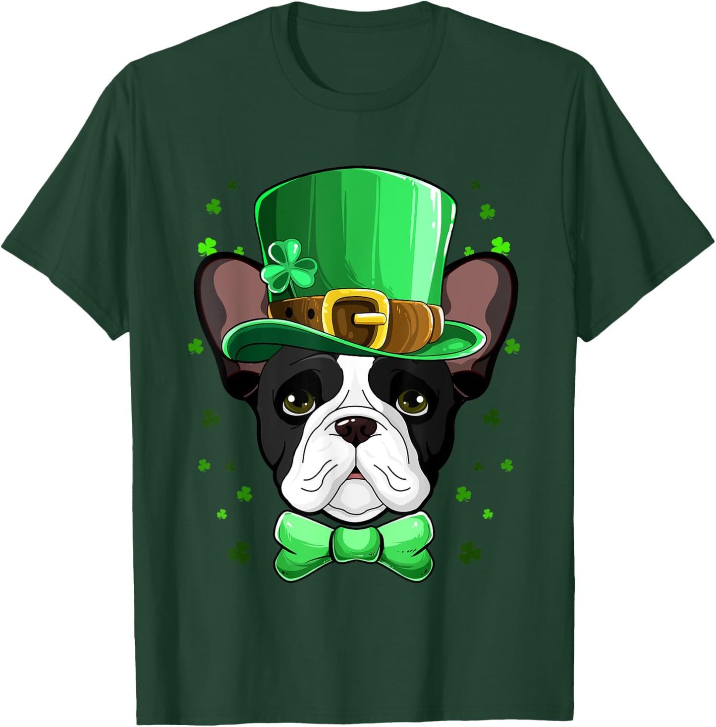Boston Terrier Leprechaun Costume St Patricks Day T-Shirt - T-Shirt | Forest