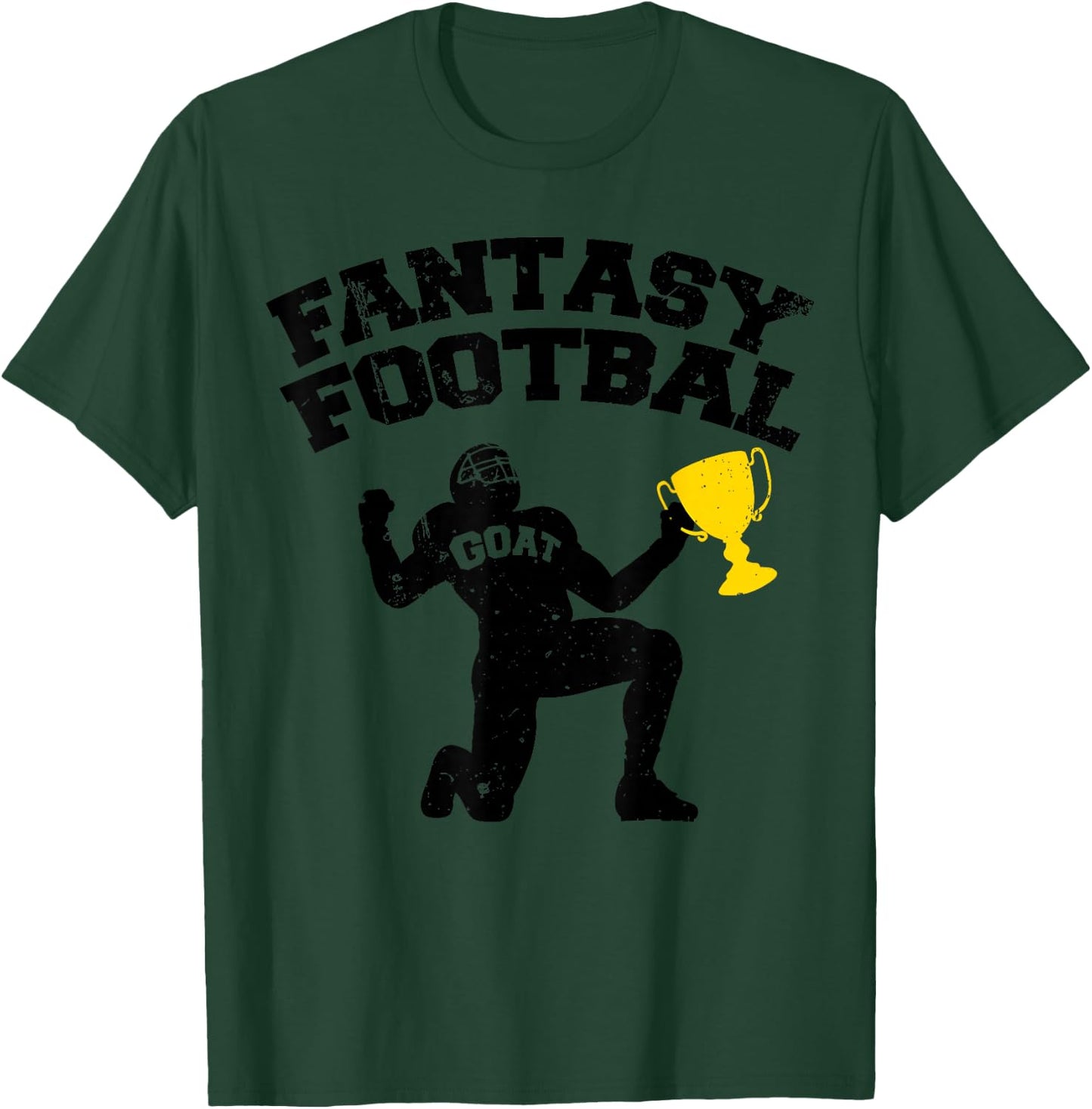 Fantasy Football GOAT Funny Fantasy Football Champion T-Shirt - T-Shirt | Forest