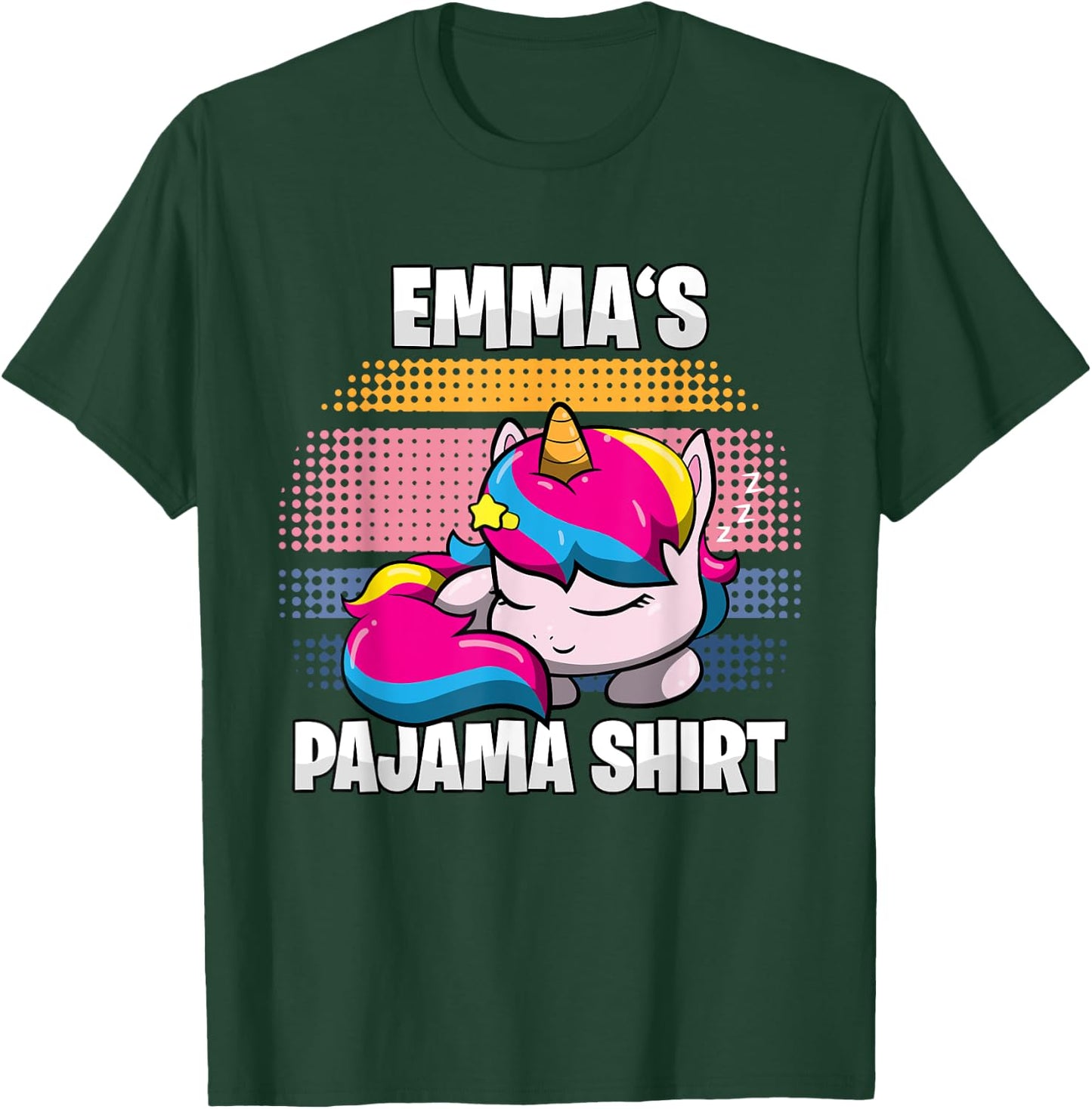 Emma's Pajama Shirt - Personalized Sleeping T-Shirt - T-Shirt | Forest