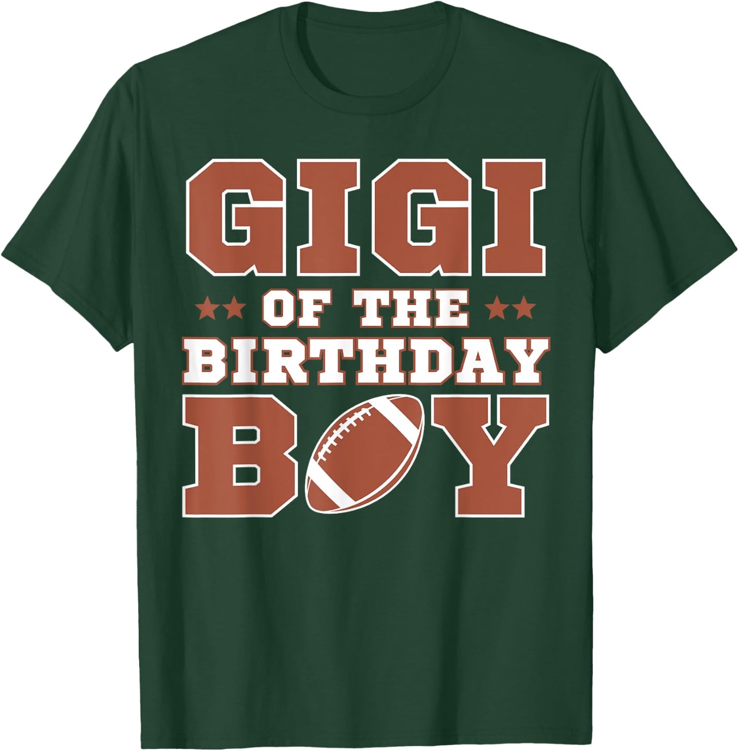 Gigi Of The Birthday Boy Football Kids 1st Bday Party Lover T-Shirt - T-Shirt | Forest