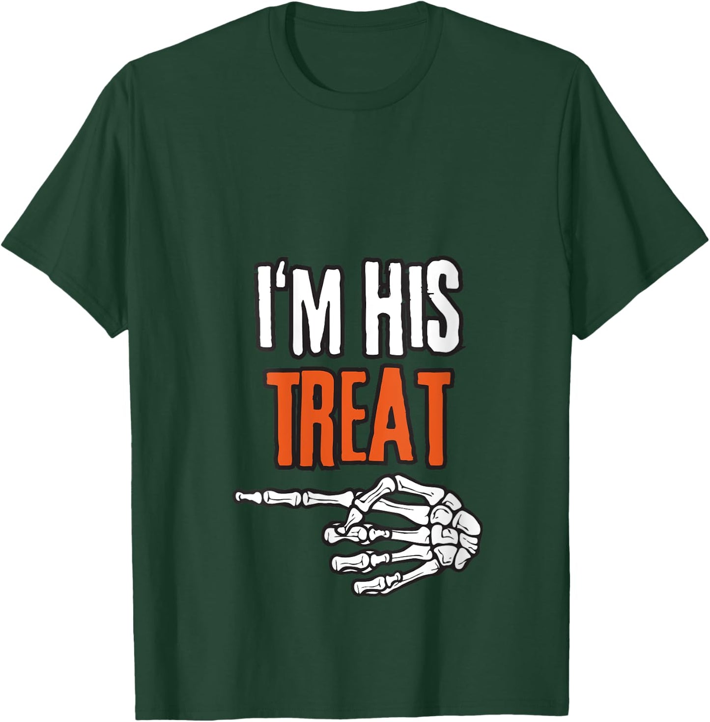 I'm His Treat Hilarious Halloween For Couples Matching V-Neck T-Shirt - T-Shirt | Forest