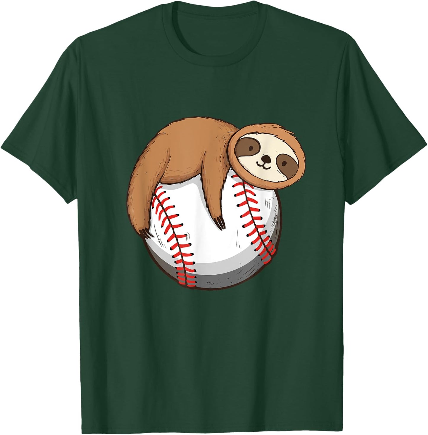 Sloth Baseball Player - Catcher Pitcher Animal Nature Lover T-Shirt - T-Shirt | Forest