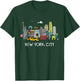 Cool New York City Sketch Drawing Art Illustration Graphic T-Shirt - T-Shirt | Forest