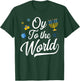 Oy To The World Jewish Hanukkah Menorah Ugly Style T-Shirt - T-Shirt | Forest