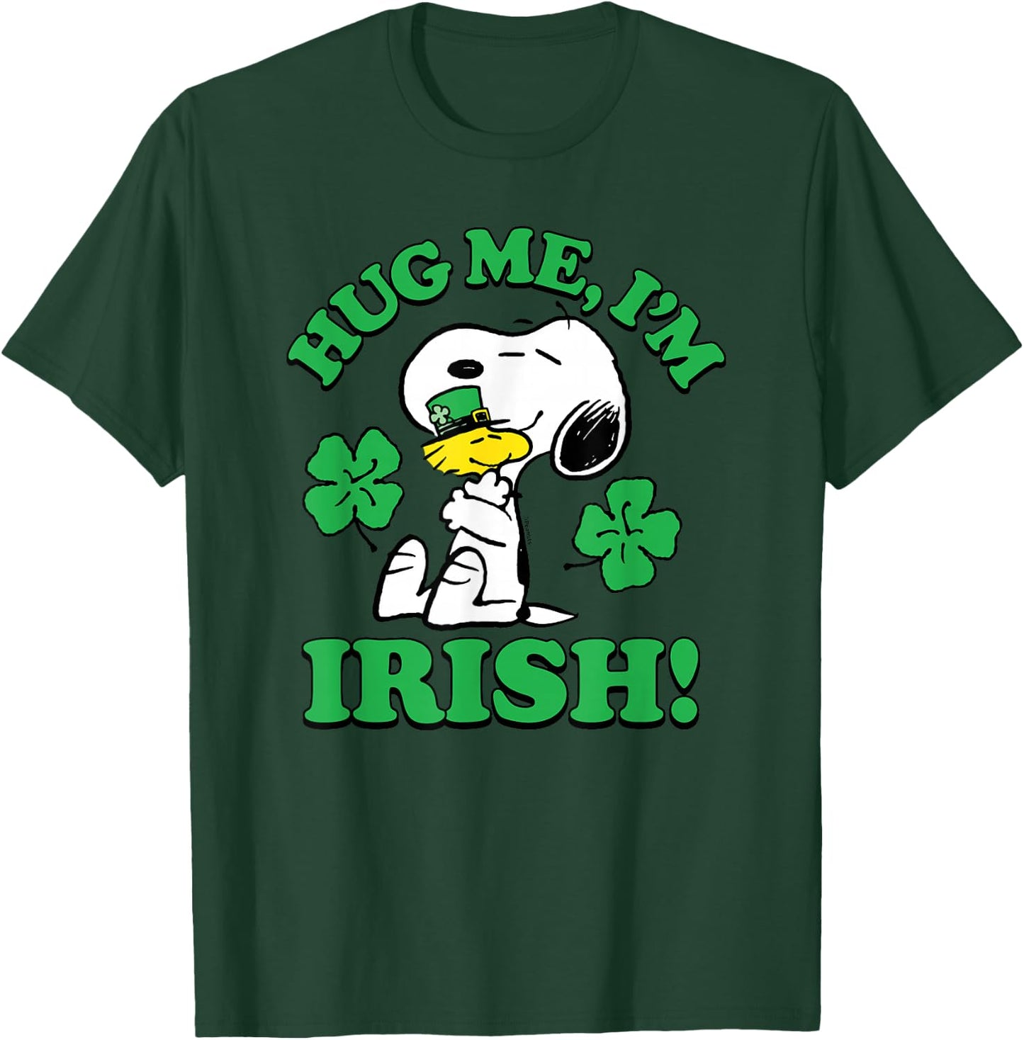 Peanuts - Snoopy Woodstock Hug Me Irish T-Shirt - T-Shirt | Forest