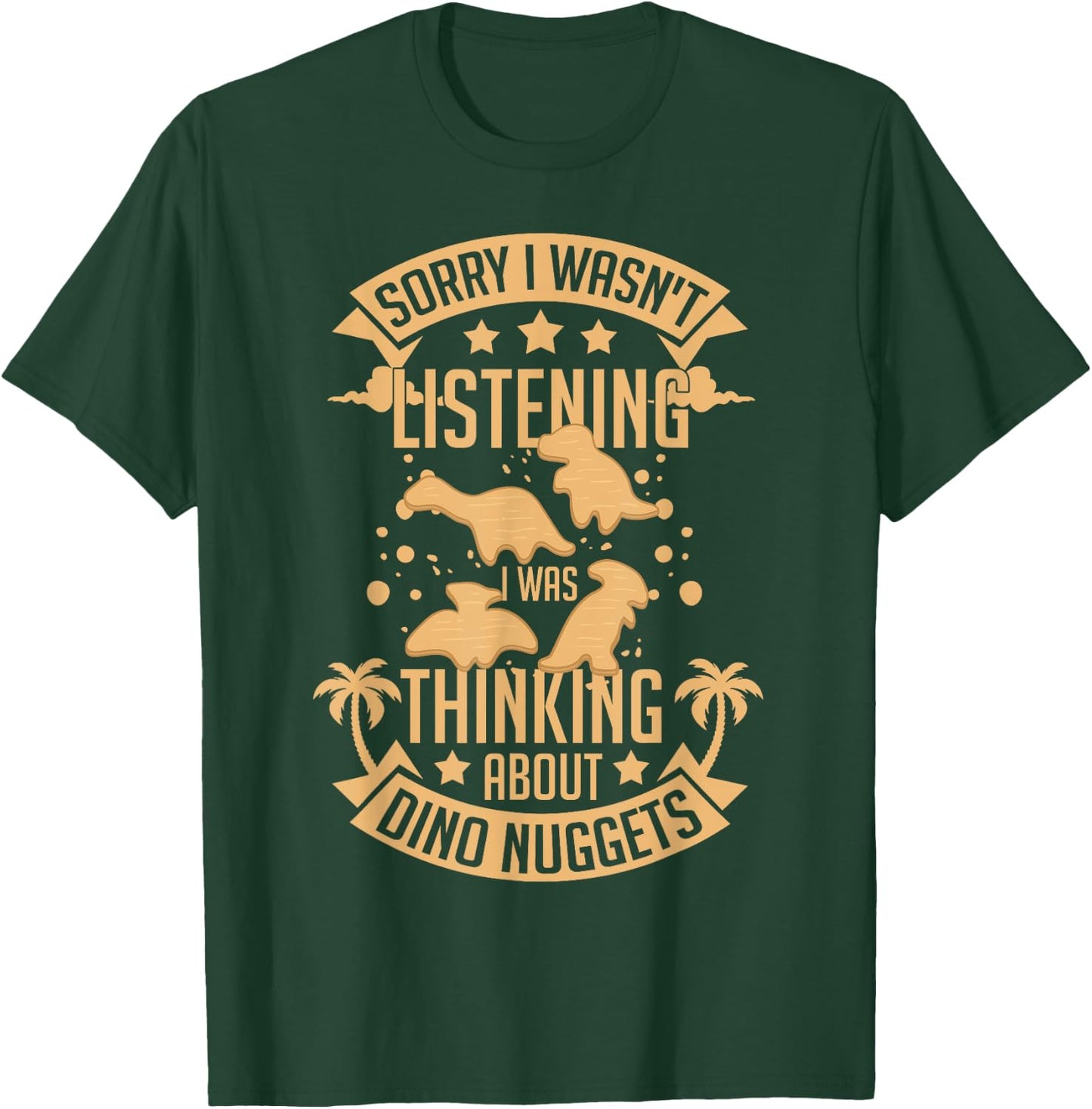 Dino Chicken Nugget Dinosaur Nugs Veggie Funny T-Shirt - T-Shirt | Forest