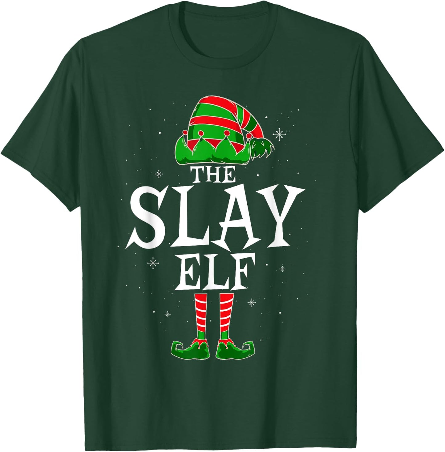 The Slay Elf Group Matching Family Christmas Beautiful T-Shirt - T-Shirt | Forest