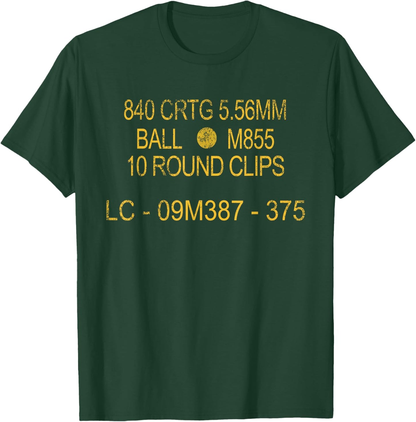 556 MM US Military Ammo OD Green Can Graphic T-Shirt - T-Shirt | Forest