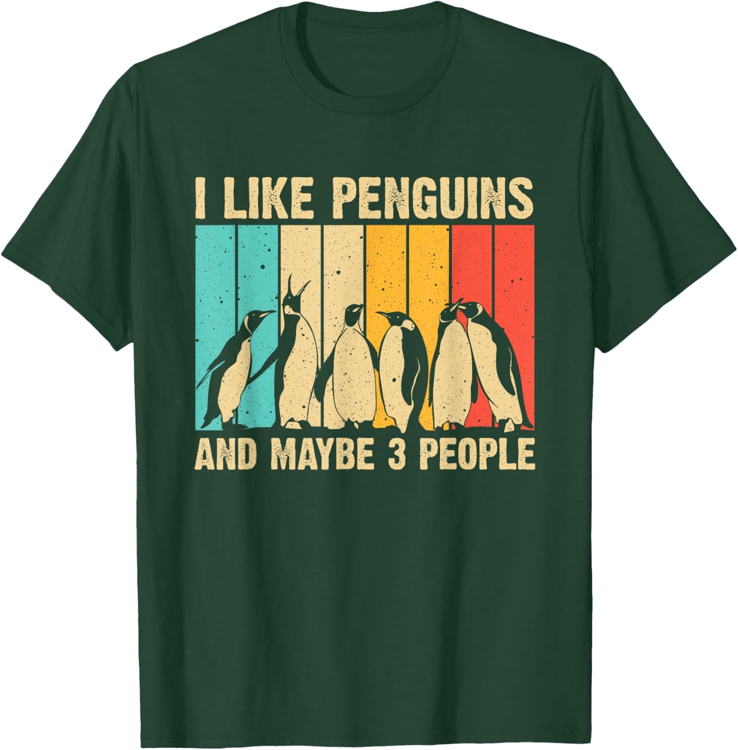 Cute Penguin Design Women Kids Retro Penguin Lover T-Shirt - T-Shirt | Forest