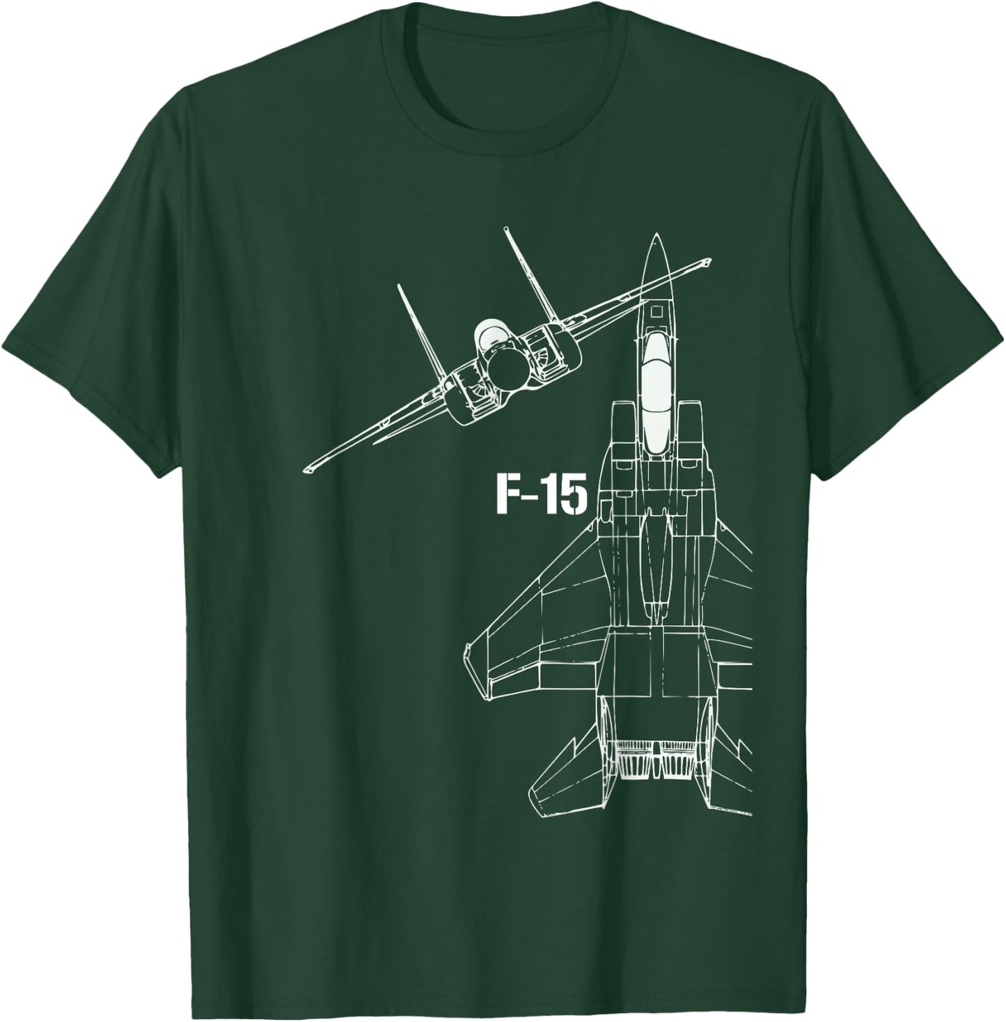 F-15 Eagle Jet Military Stealth Fighter Jet T-Shirt - T-Shirt | Forest