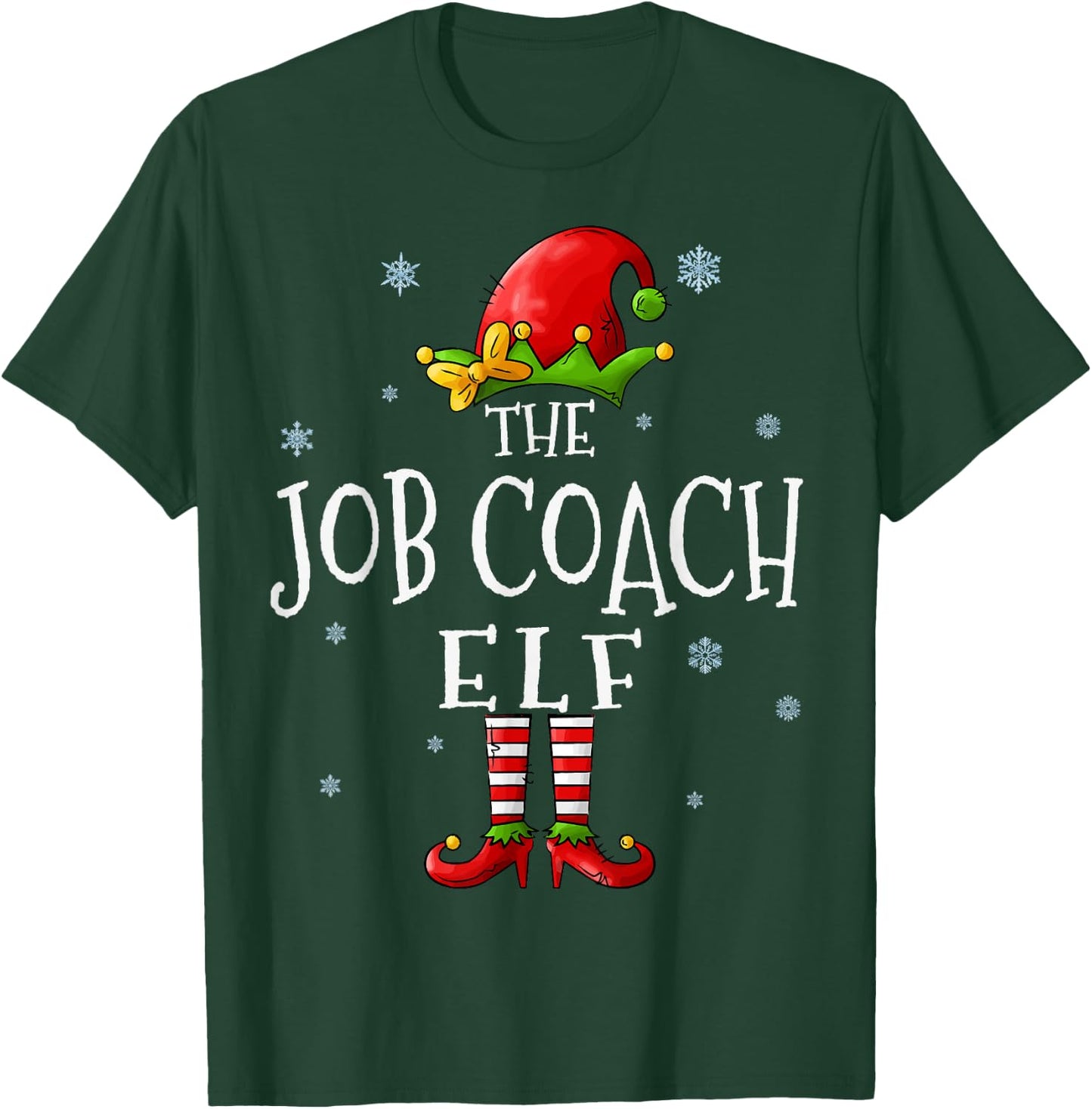 The Job Coach Elf Squad Funny Xmas Groupe Matching Christmas T-Shirt - T-Shirt | Forest