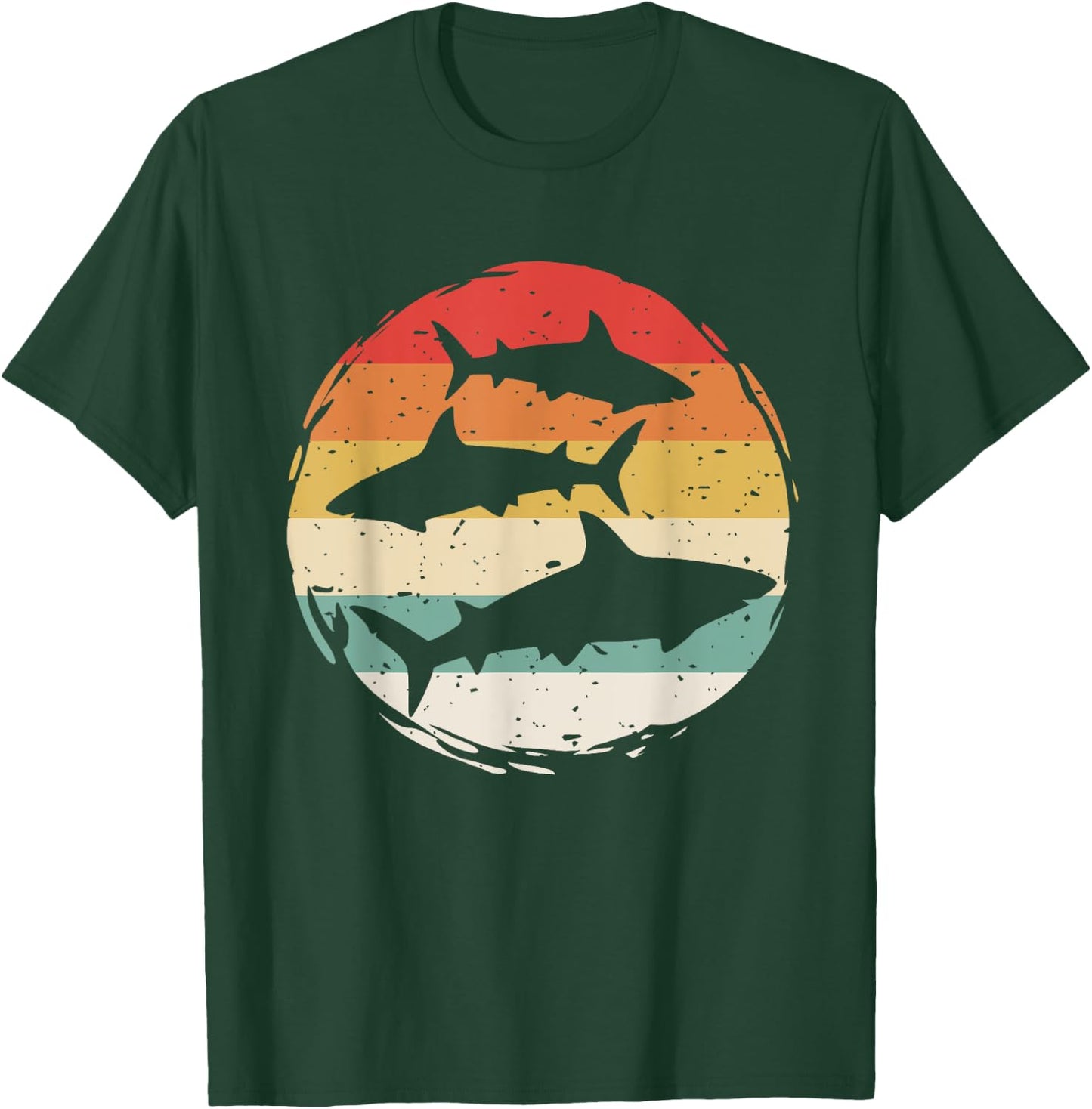 Sharks Vintage 80s Retro Clothes Shark Party in The Sea T-Shirt - T-Shirt | Forest