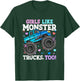 Shark Monster Truck Girls Like Monster Trucks Too Kids T-Shirt - T-Shirt | Forest