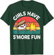 Funny Camping Girl Have Smore Fun Kids Women Happy Camper T-Shirt - T-Shirt | Forest