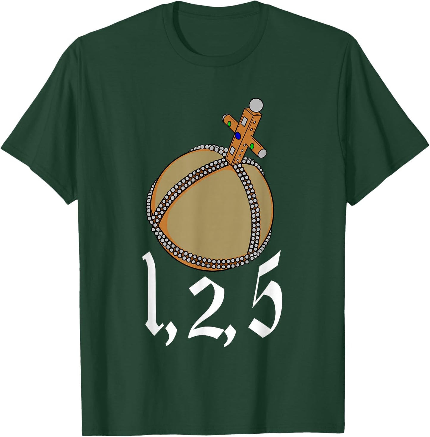 Meta Cortex The Holy Hand Grenade of Antioch - 1,2,5 Quote -Adults Black Cotton 60% Polyester 40% Short Sleeve Classic Fit Collarless Modern T-Shirt - T-Shirt | Forest