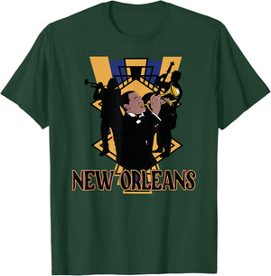 Jazz Music New Orleans Louisiana Jazz Festival Souvenir T-Shirt - T-Shirt | Forest