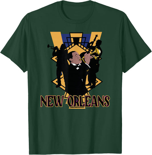 Jazz Music New Orleans Louisiana Jazz Festival Souvenir T-Shirt - T-Shirt | Forest
