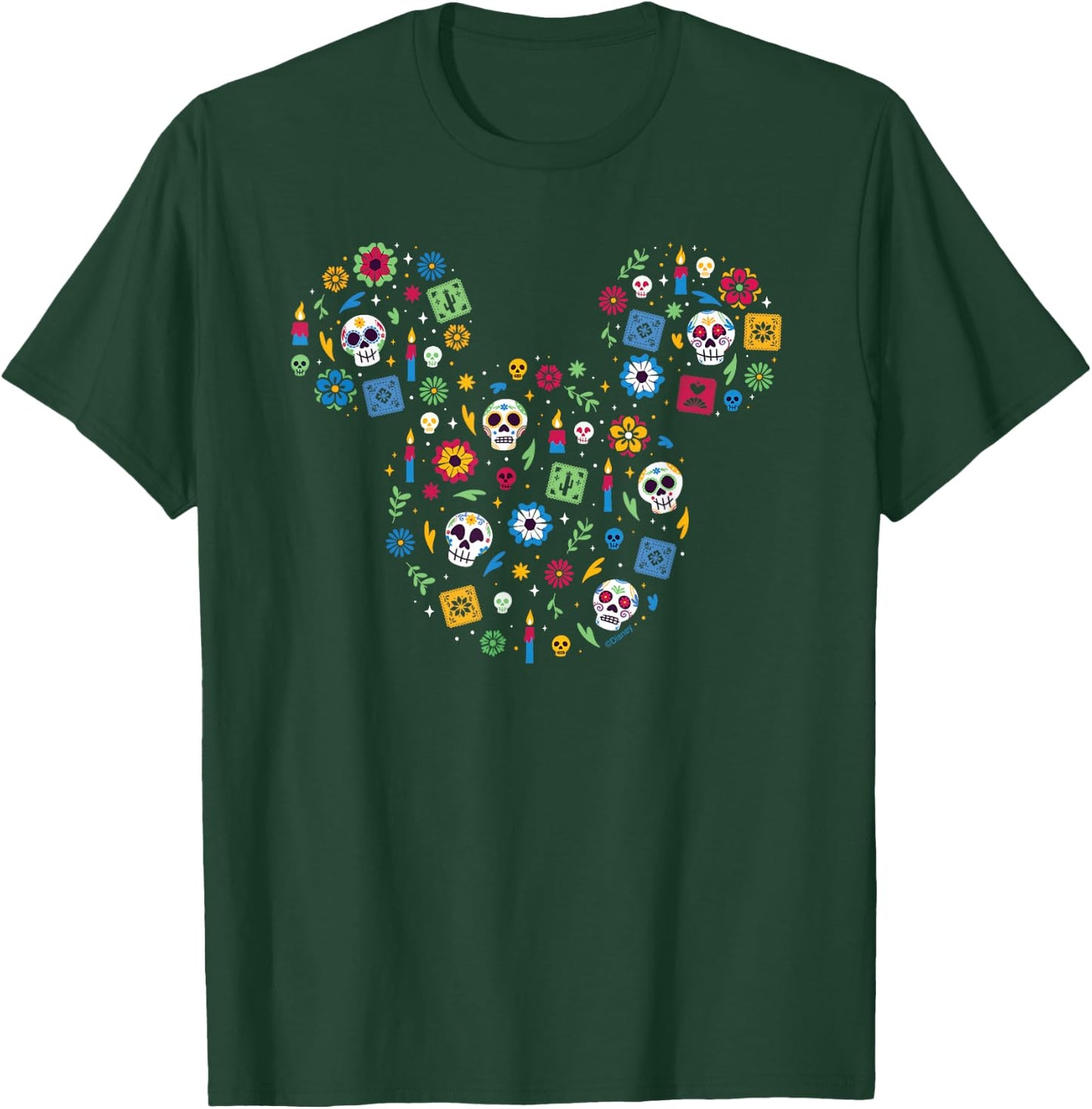 Disney Mickey Mouse Icon Día de Los Muertos Day of The Dead T-Shirt - T-Shirt | Forest