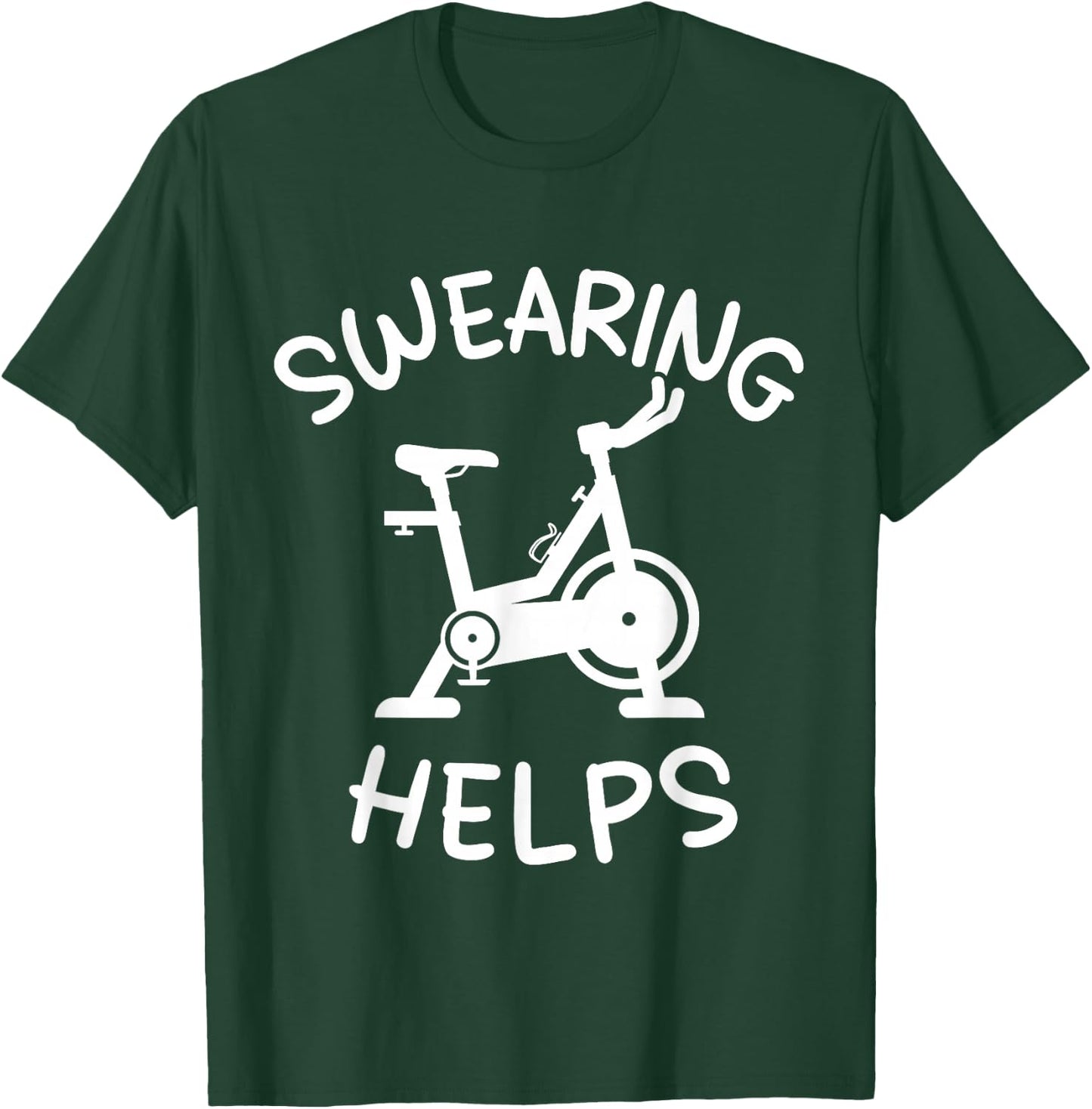 Spinning Class Indoor Rhythm Cycling Workout Stationary Bike T-Shirt - T-Shirt | Forest