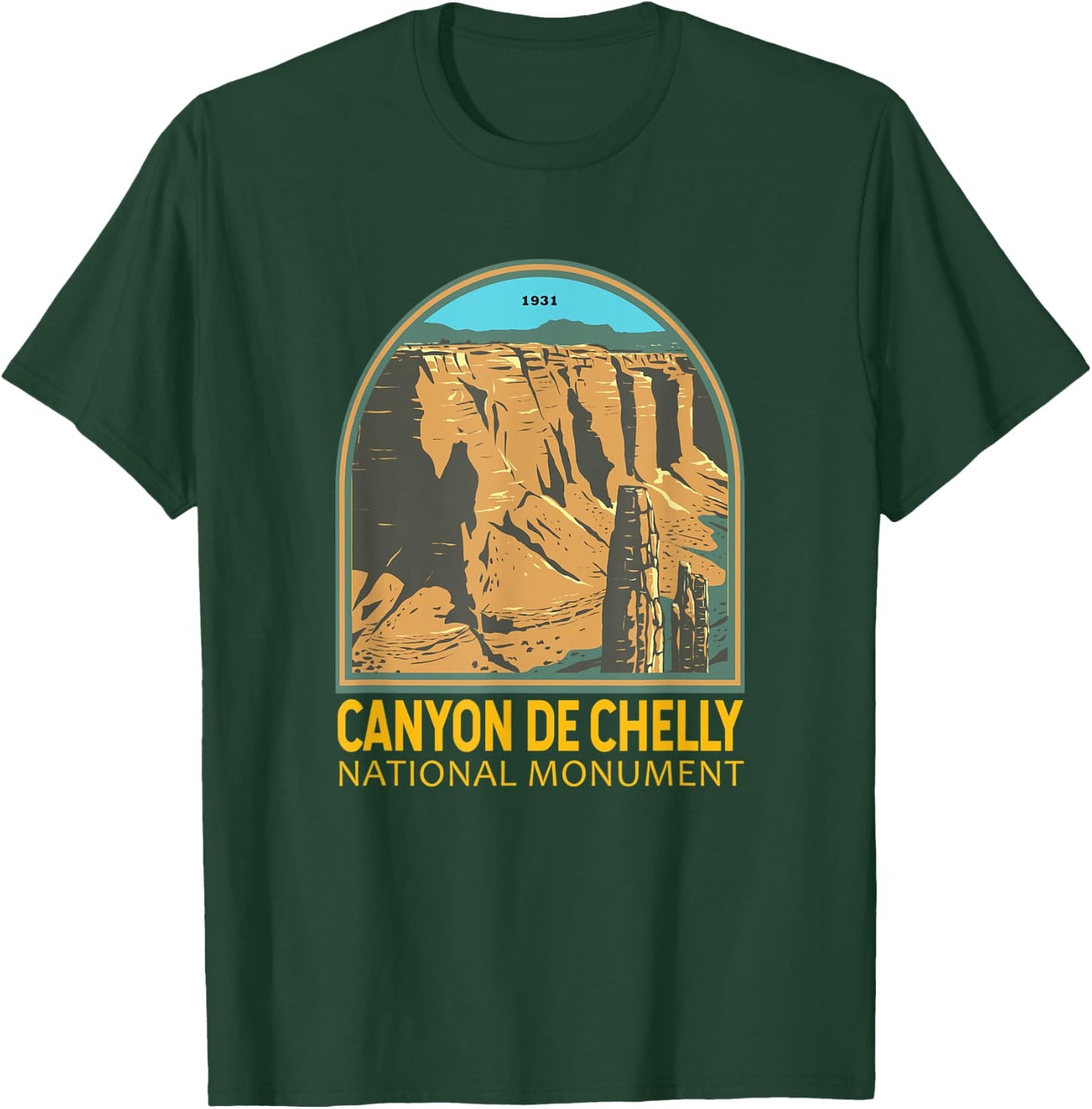 Canyon de Chelly National Monument Arizona Emblem Vintage T-Shirt - T-Shirt | Forest