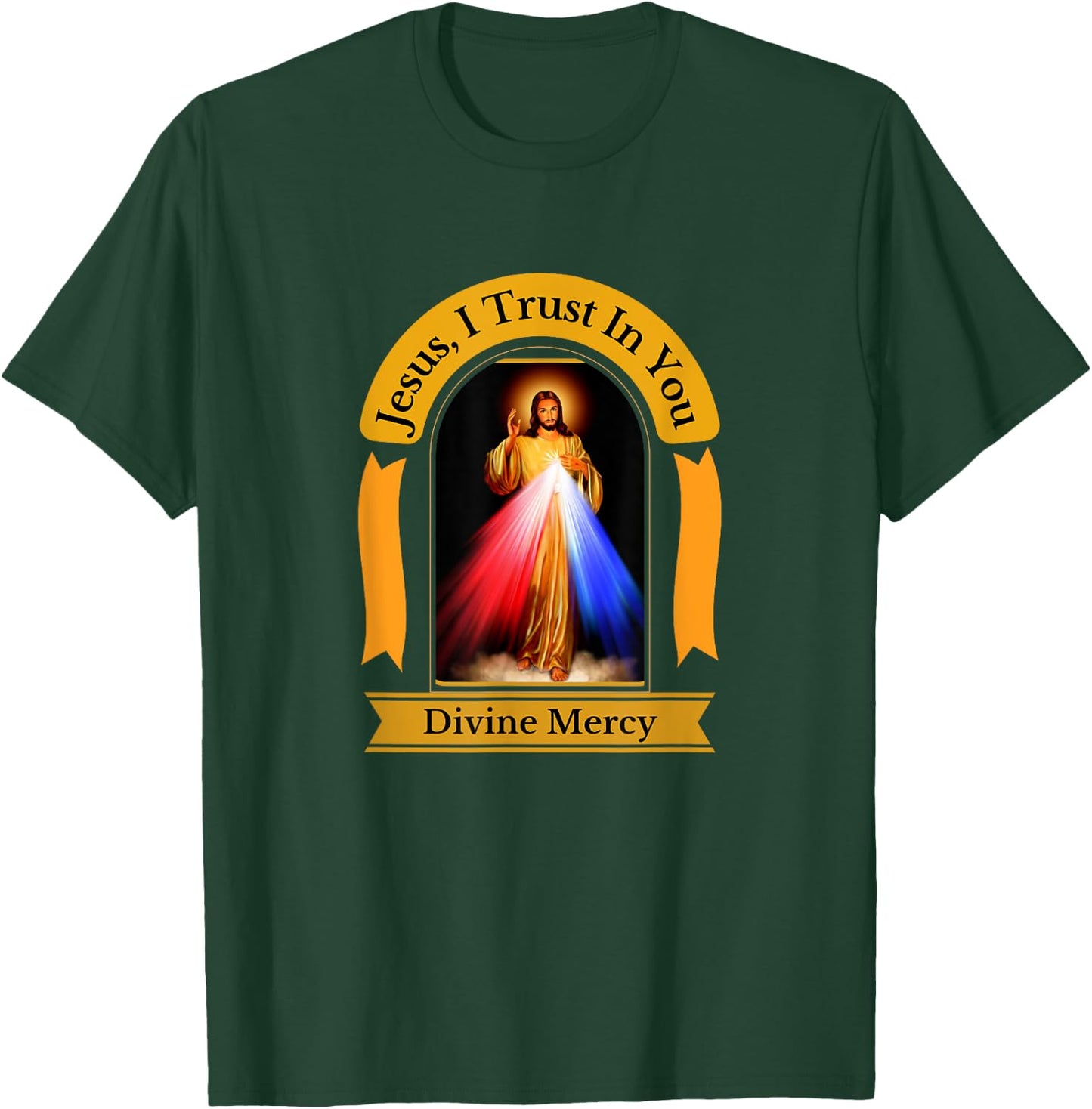 Divine Mercy Jesus I Trust In You Catholic T-Shirt - T-Shirt | Forest