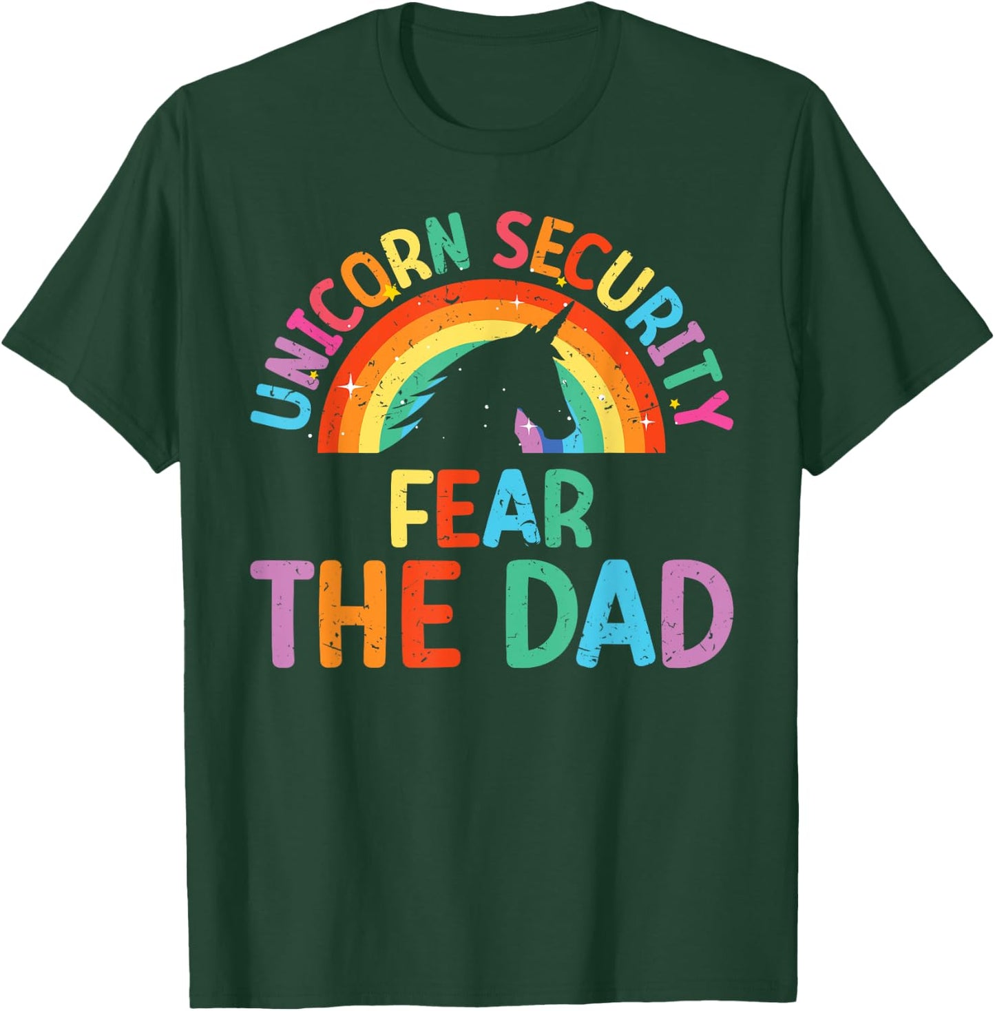 Costume Men Unicorn Security Fear The Dad Funny T-Shirt - T-Shirt | Forest