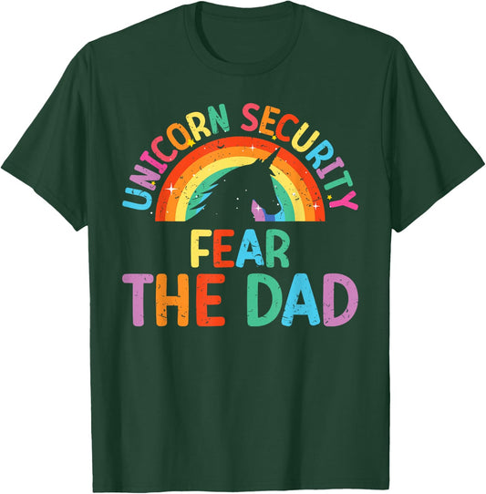 Costume Men Unicorn Security Fear The Dad Funny T-Shirt - T-Shirt | Forest