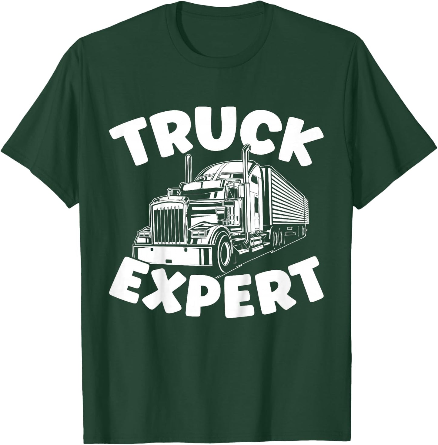 Truck Expert Funny Toddler Boys Semi truck T-Shirt - T-Shirt | Forest