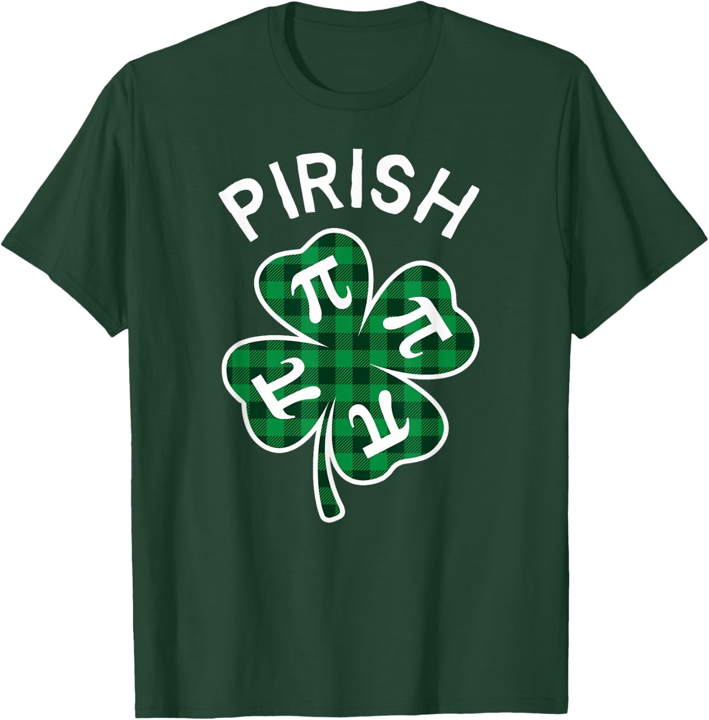 Pirish Plaid Lucky Clover St. Patrick's Day T-Shirt - T-Shirt | Forest