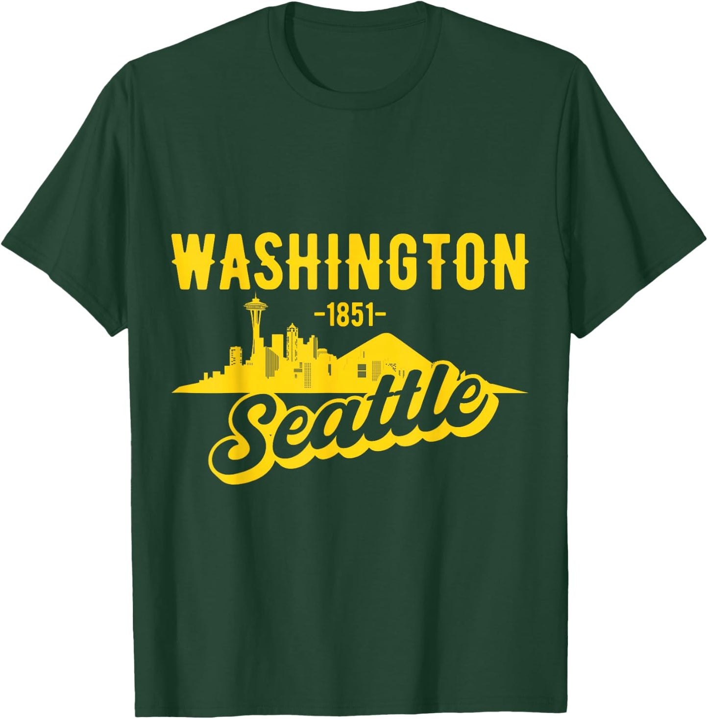 Seattle Washington Skyline T-Shirt - T-Shirt | Forest