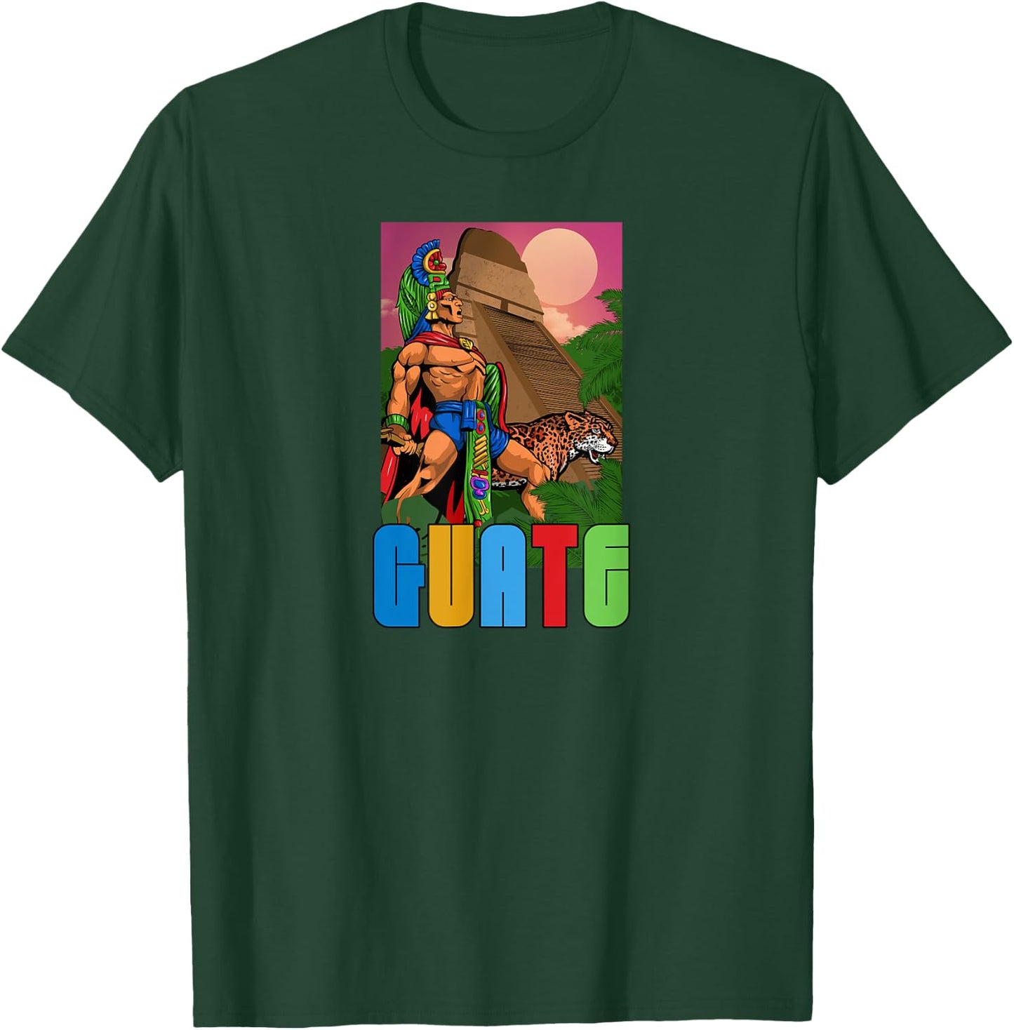 Guatemala Proud Hispanic Guate Flag Guatemalan Tecun Uman T-Shirt - T-Shirt | Forest