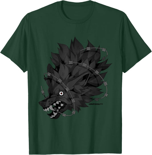 Wolf Beast Punk Furry Art T-Shirt - T-Shirt | Forest