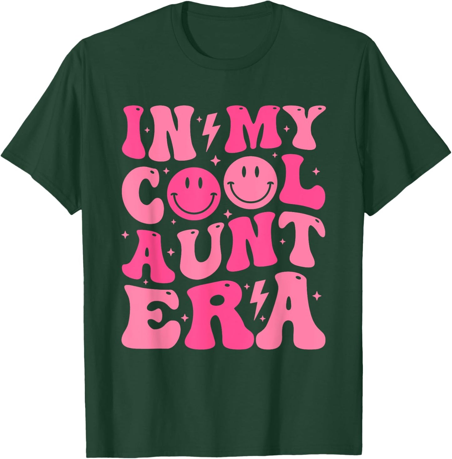 In My Cool Aunt Era Retro Groovy Funny Aunt Mothers Day T-Shirt - T-Shirt | Forest