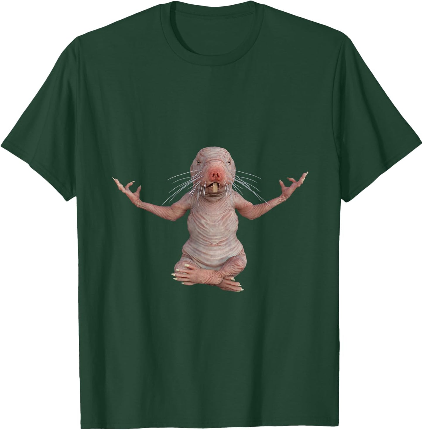 Funny Naked Mole-Rat Zookeeper Yoga Animal Lover Mole Rat T-Shirt - T-Shirt | Forest