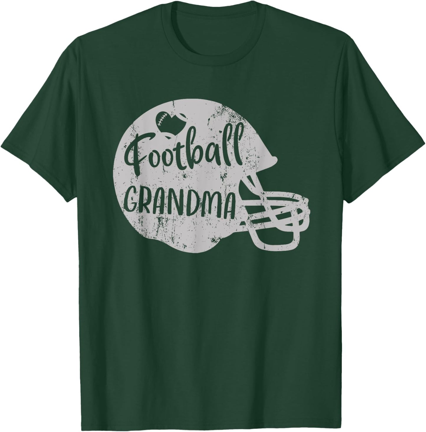 Football Grandma Fun Supportive American Football Grandma T-Shirt - T-Shirt | Forest