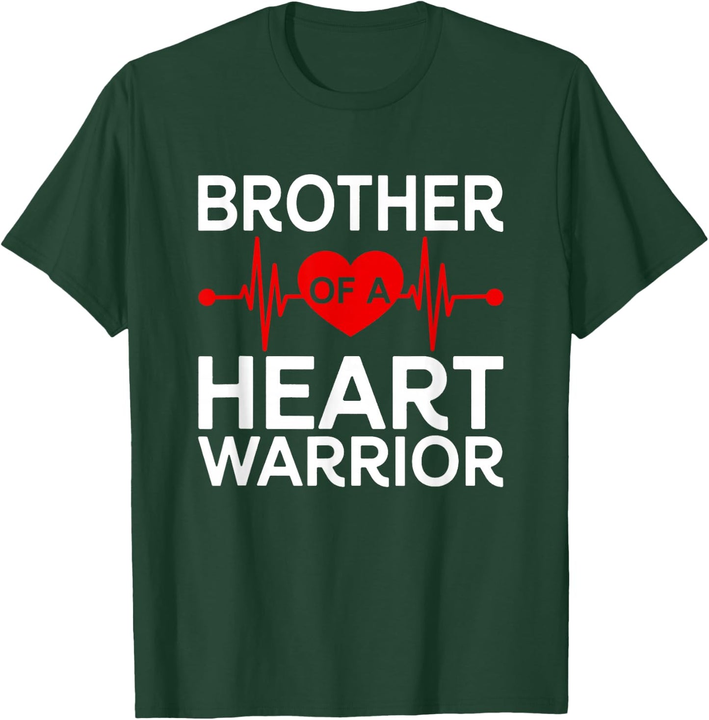 Heart Warrior CHD Warrior Brother Congenital Heart Disease T-Shirt - T-Shirt | Forest