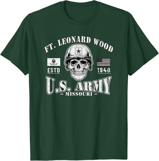 Fort Leonard Wood Missouri Basic Combat Training Gifts T-Shirt - T-Shirt | Forest