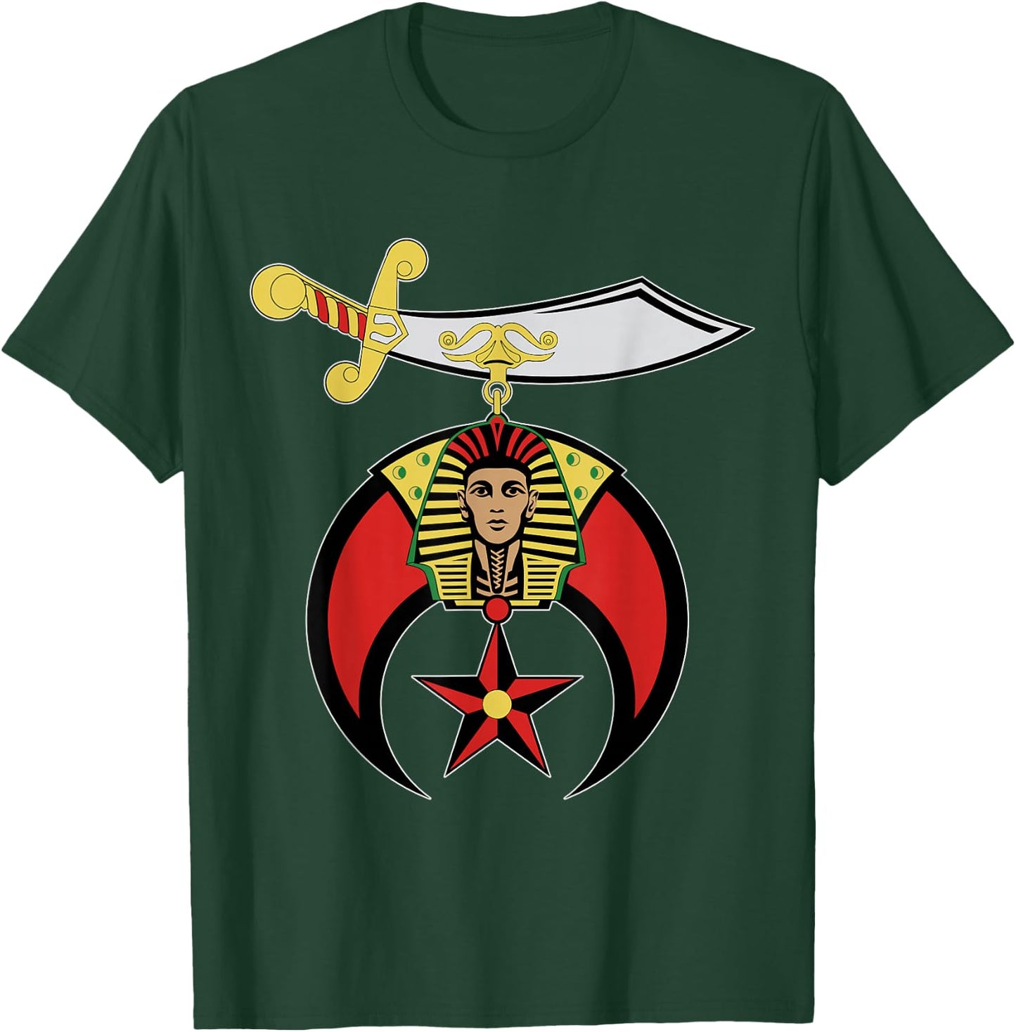 Shriners Logo Emblem AAONMS Freemasons AEAONMS Father's Day T-Shirt - T-Shirt | Forest