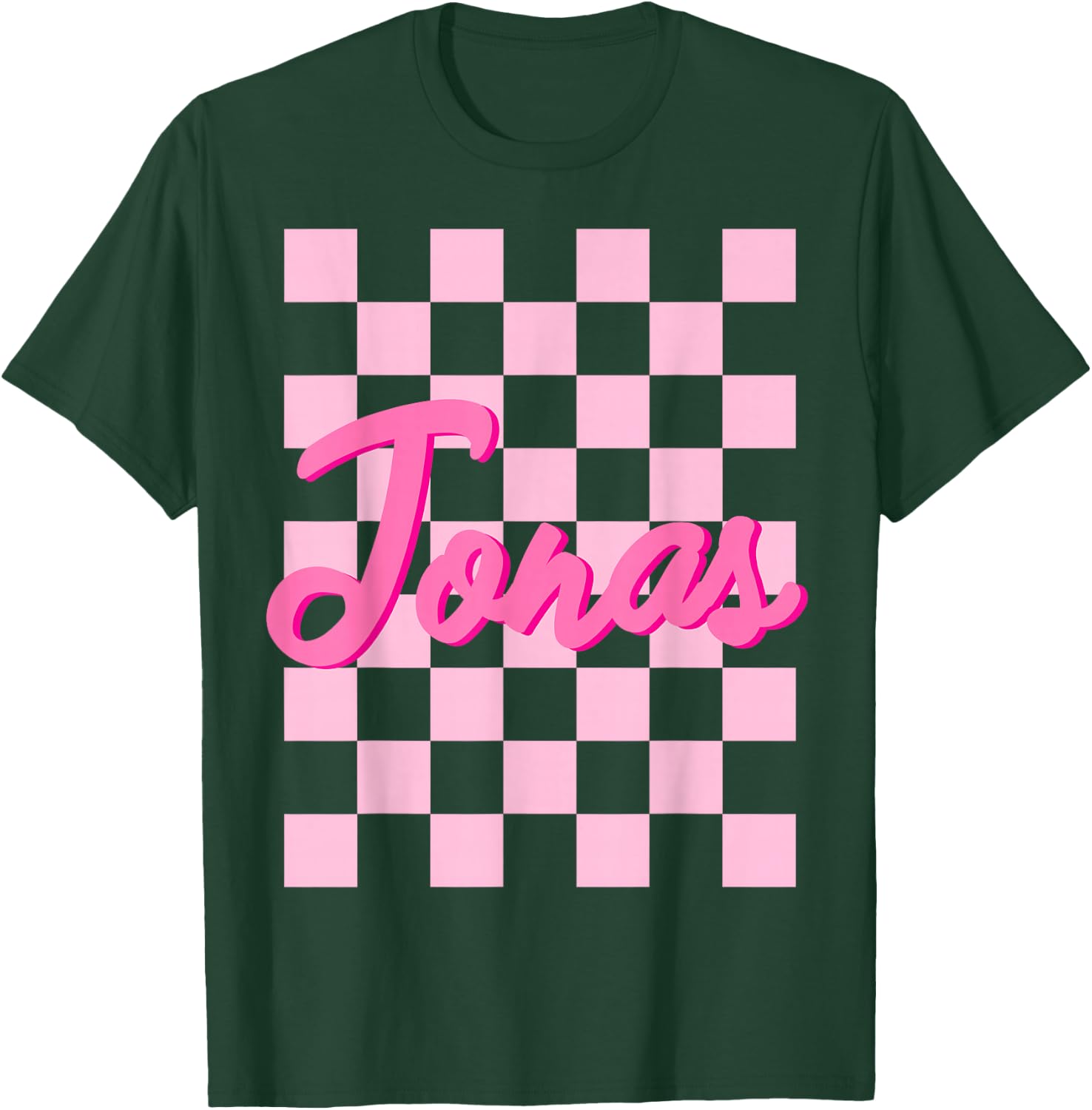 First Names Apparel Personalized Retro Jonas - -Adults, -Kids, Black, Small T-Shirt - T-Shirt | Forest