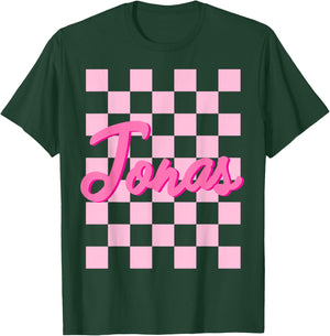 First Names Apparel Personalized Retro Jonas - -Adults, -Kids, Black, Small T-Shirt - T-Shirt | Forest