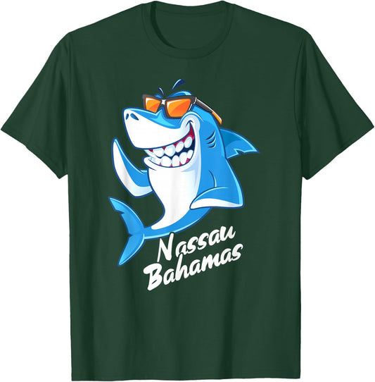 Nassau Bahamas Shark Vacation Souvenir T-Shirt - T-Shirt | Forest