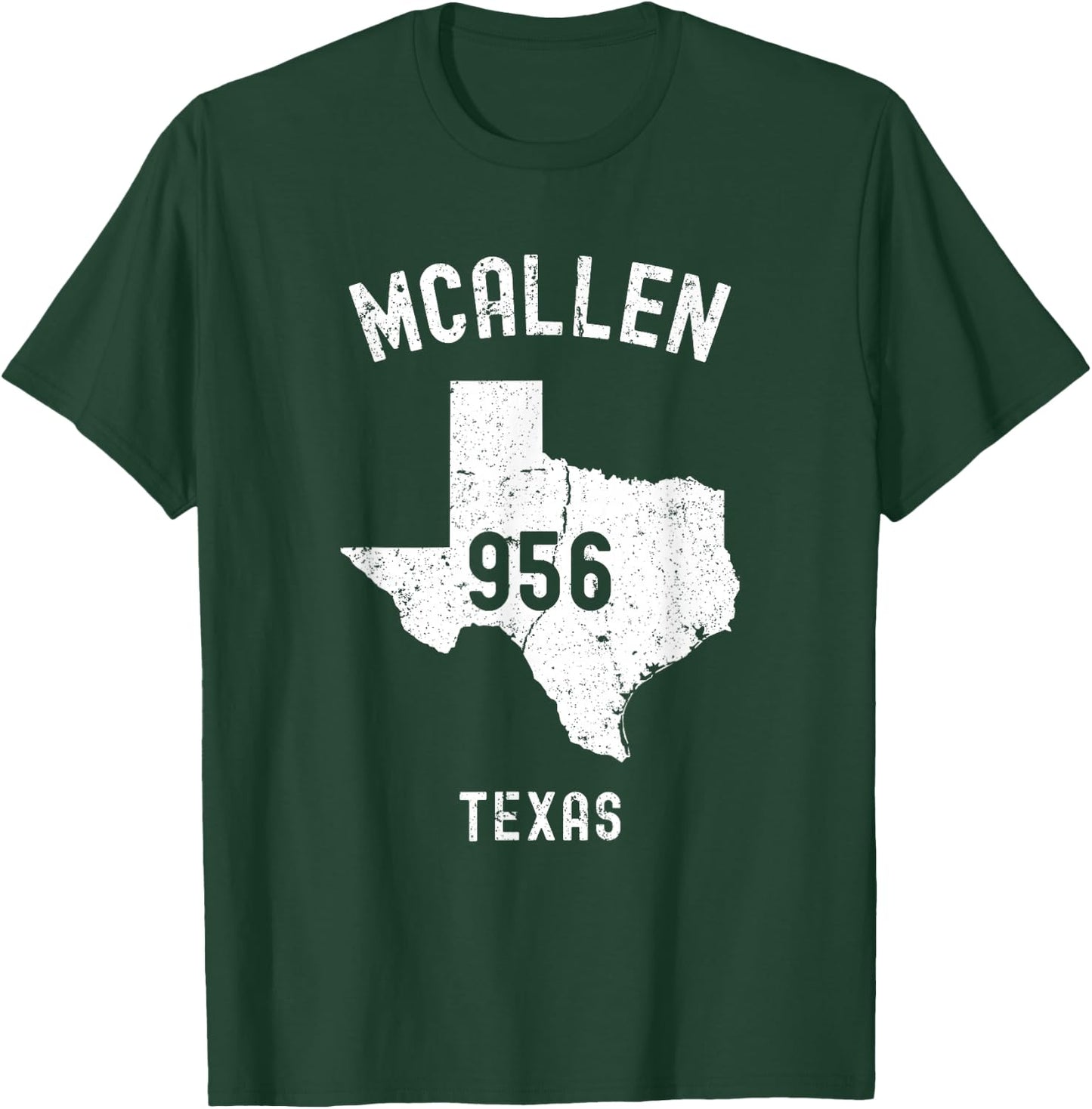 McAllen Texas TX 956 Vintage Athletic Style T-Shirt - T-Shirt | Forest