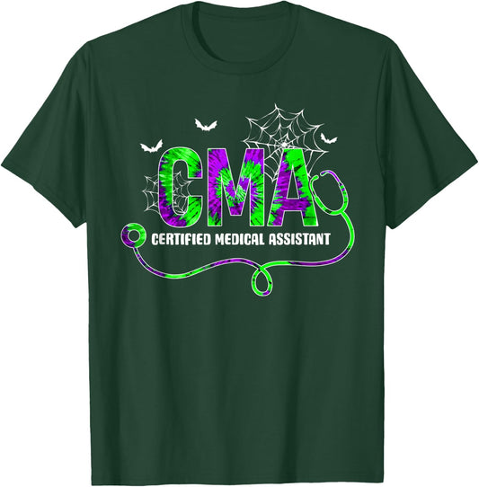 Tie Dye CMA Spider Spooky Halloween Costumes T-Shirt - T-Shirt | Forest