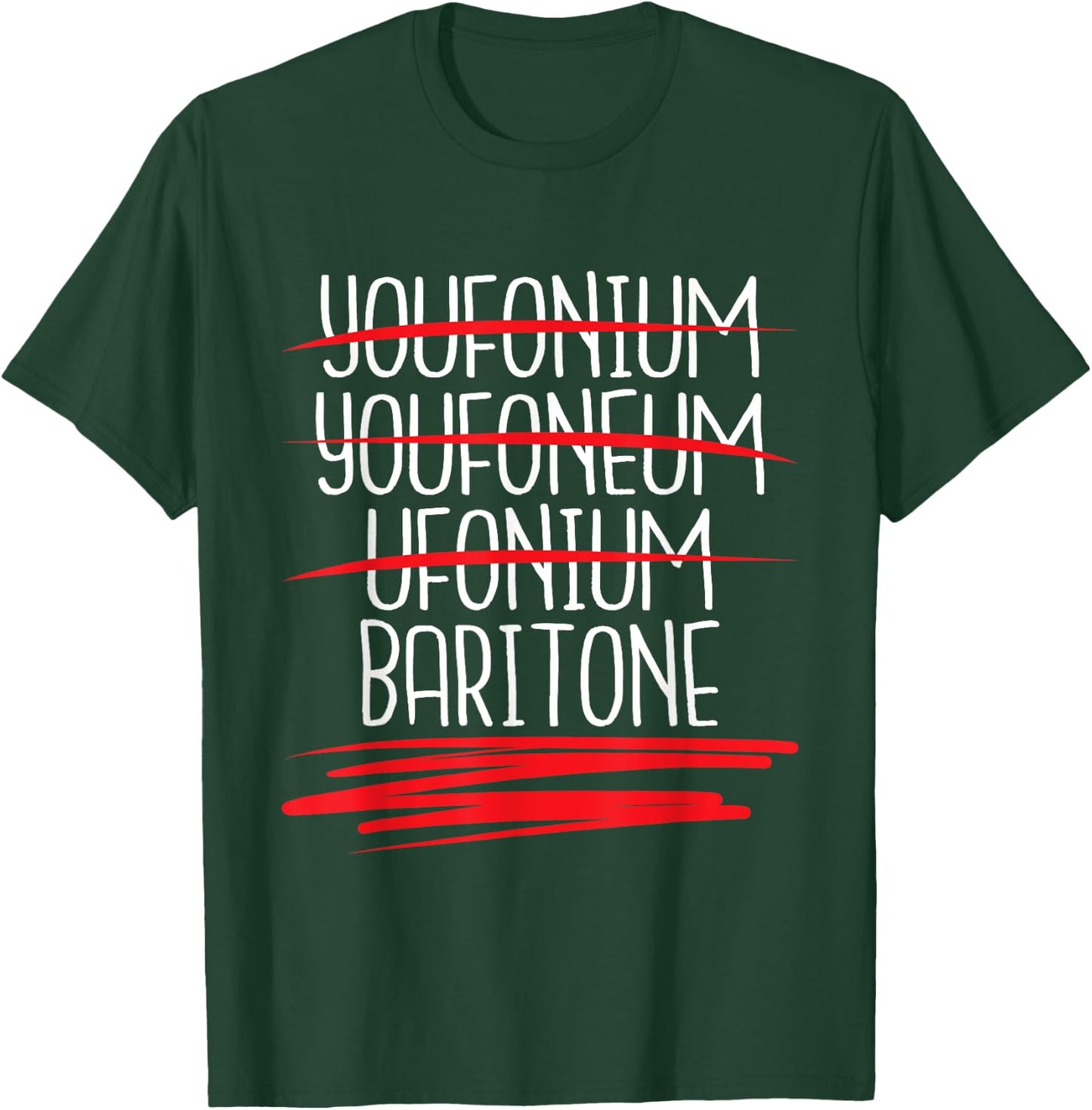 Baritone - Euphonium Lover Horn Player Marching Band Player T-Shirt - T-Shirt | Forest