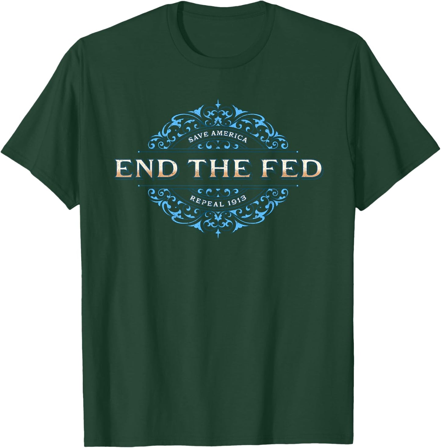 Lorch Street End The Fed , -Adults, Black, Small, Short Sleeve T-Shirt - T-Shirt | Forest